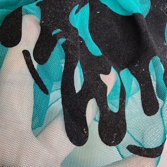 6X 30W Torrid Black Teal Disney Villains Set Gingham Poplin Top Tulle Skirt Midi - Picture 13 of 16